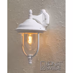 Konstsmide 7222-250, Éclairage mural extérieur, Blanc, Jardin, Patio, Transparent, 1 ampoule(s), Claire