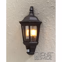 Konstsmide 7230-750, Éclairage mural extérieur, Noir, Jardin, Patio, Transparent, 1 ampoule(s), Claire