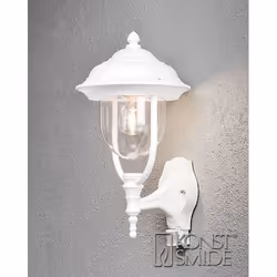 Konstsmide 7235-250, Éclairage mural extérieur, Blanc, Jardin, Patio, Transparent, 1 ampoule(s), Claire