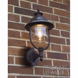 Konstsmide 7239-000, Éclairage mural extérieur, Noir, Acier inoxydable, Jardin, Patio, Transparent, 1 ampoule(s), Claire