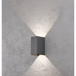 Konstsmide Cremona, Surface, Rectangle, 2 ampoule(s), Anthracite