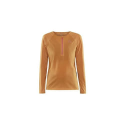 T-Shirt Running - CRAFT - PRO TRAIL WIND - Femme - Orange - Manches Longues - Coupe Vent