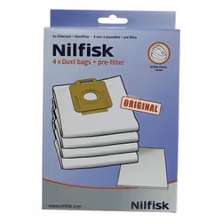 Nilfisk Power Series Dustbags, Sac à poussière, Blanc, 4 pièce(s), 4 pièce(s), 1 pièce(s)