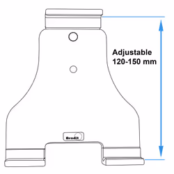 Brodit 511848 support Support passif Mobile/smartphone, Tablette / UMPC Noir