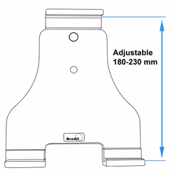 Brodit 511850 support Support passif Mobile/smartphone, Tablette / UMPC Noir