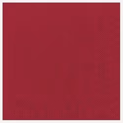 Serviette - DUNI - 33x33cm - 3 plis - Lot de 20 - Couleur Bordeaux