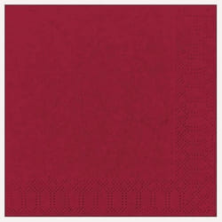 Serviette - DUNI - 33x33cm - 3 plis - Lot de 20 - Couleur Bordeaux