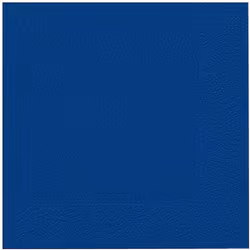 Serviette - DUNI - 33x33cm - 3 plis - Lot de 20 - Couleur Bleu foncé