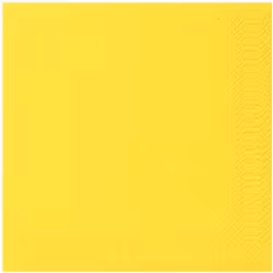 Serviette - DUNI - 33x33cm - 3 plis - Jaune - Lot de 20 serviettes en ouate