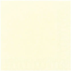 Serviette - DUNI - 33x33cm - 3 plis - Crème - Lot de 20