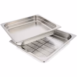 Lèche-frite en inox perforé (35,5 x 32,5 x 5cm) pour Four. Référence de la pièce : 140024982054, Marque : AEG.