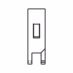 Clip fixation joint de porte pour Cuisinière. Référence de la pièce : 3543213015, Marque : ELECTROLUX.