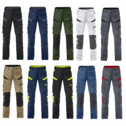 Pantalon de travail multipoches Fristads 2555 STF - 44 (EU) - Gris / rouge
