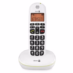 Doro PhoneEasy 100w, Téléphone DECT, Haut-parleur, 20 entrées, Identification de l'appelant, Blanc