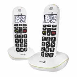Doro PhoneEasy 110, Téléphone DECT, Haut-parleur, 100 entrées, Identification de l'appelant, Blanc