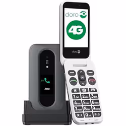 Doro Leva L30, Clapet, SIM unique, 7,11 cm (2.8"), 2 MP, 1150 mAh, Noir, Blanc