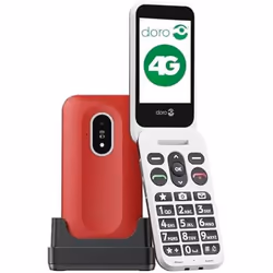 Doro Leva L20, Clapet, SIM unique, 7,11 cm (2.8"), 2 MP, 1150 mAh, Rouge, Blanc