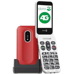 Doro Leva L20 7,11 cm (2.8") 132 g Rouge, Blanc Téléphone numérique