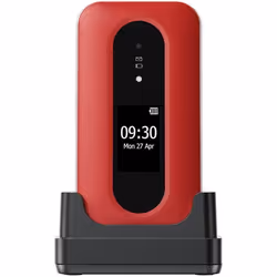 Doro Leva L30, Clapet, SIM unique, 7,11 cm (2.8"), 2 MP, 1150 mAh, Rouge, Blanc