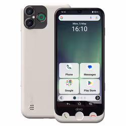Doro Aurora A30, 15,5 cm (6.1"), 6 Go, 128 Go, 50 MP, Android 14, Blanc