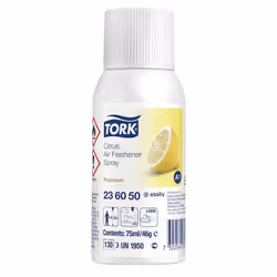 Tork 236050, Pulvérisateur de rafraichissement d'air, Blanc, Citron, 75 ml, 46 g, Pulvérisateur