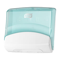 Tork 654000 distributeur de serviettes en papier Distributeur de papier-toilettes par feuille Turquoise, Blanc