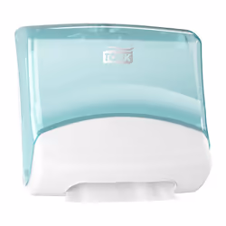 Tork 654000 distributeur de serviettes en papier Distributeur de papier-toilettes par feuille Turquoise, Blanc