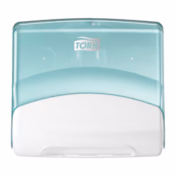 Tork 654000 distributeur de serviettes en papier Distributeur de papier-toilettes par feuille Turquoise, Blanc