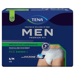 Tena Men Premium Fit Maxi Taille S/M 12 Sous-Vêtements Absorbants