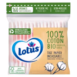 Lotus Bâtonnets Coton Bio 160 Pièces