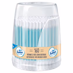 Lotus Bâtonnets Coton Bio 160 Pièces Boîte Rechargeable