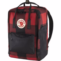 Fjällräven Kånken Re-Wool sac à dos Noir, Rouge Coton, Polyamide, Polyester, Laine - Vue supplémentaire 3
