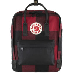 Fjällräven Kånken Re-Wool sac à dos Noir, Rouge Coton, Polyamide, Polyester, Laine