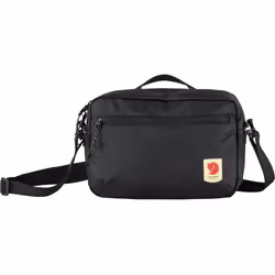 Fjällräven High Coast Crossbody, Unisexe, Sac bandoulière, Noir, Fermeture à glissière, 4 pochettes, Noir