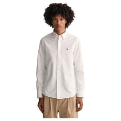 Chemise Oxford stretch Slim Fit - GANT - Blanc - Slim - Manches longues - Col boutonné