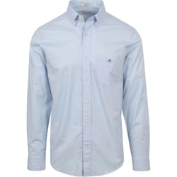Chemise GANT Homme - Bleu - Manches longues - Col boutonné
