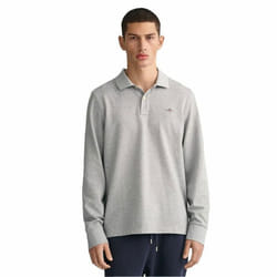 Polo Piqué À Manches Longues Regular Shield - GANT - Homme - Noir