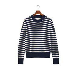 Pull col rond brillant à rayures Gant Breton