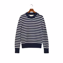 Pull col rond brillant à rayures Gant Breton