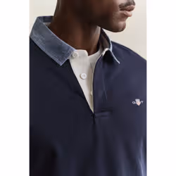 Gant 2004082-433 T-shirt polo Col boutonné Manches longues Coton - Vue supplémentaire 3