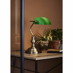 Markslöjd BANKERS lampe de table E14 40 W LED Bronze, Vert