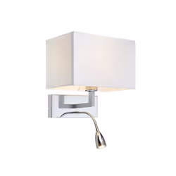 Markslöjd SAVOY, Surface, Carré, 2 ampoule(s), E27, IP20, Chrome, Blanc