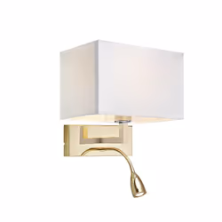 Markslöjd SAVOY, Surface, Rectangle, 2 ampoule(s), E27, IP20, Laiton, Blanc