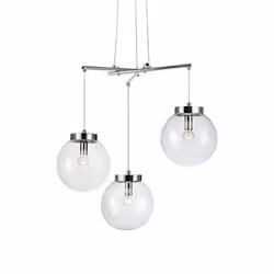 Markslöjd Sicily, Support flexible, Chrome, Transparent, Transparent, Verre, Métal, IP20, I