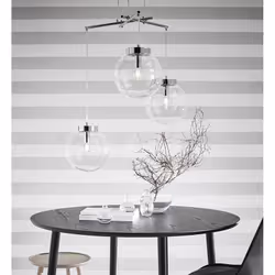Markslöjd Sicily éclairage en suspension Support flexible E14 Chrome, Transparent