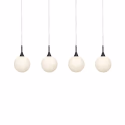 Markslöjd Quattro XL, 4 ampoule(s), G9, IP20, Noir, Blanc