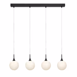 Markslöjd Quattro XL éclairage de plafond Noir, Blanc G9