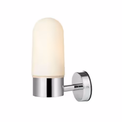 Applique murale salle de bain - Markslöjd - Zen - Métal blanc et chrome - Verre - H27cm