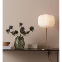 Markslöjd Sober lampe de table E27 60 W Laiton, Blanc