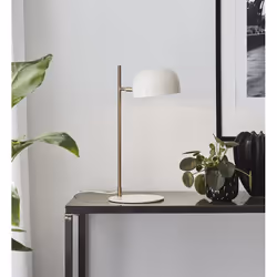 Markslöjd Pose lampe de table E14 Laiton, Blanc